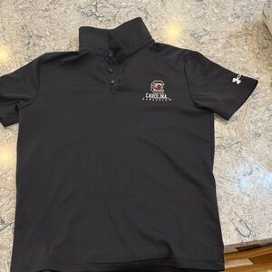 Gamecocks Under Armour Black Polo Shirt with Logo